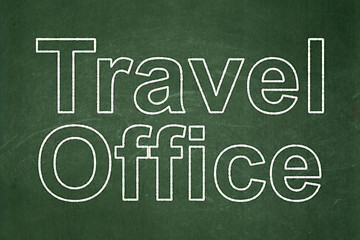 Image showing Tourism concept: Travel Office on chalkboard background