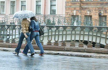 Image showing Rain promenade