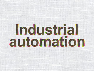 Image showing Industry concept: Industrial Automation on fabric texture background