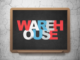 Image showing Industry concept: Warehouse on School Board background