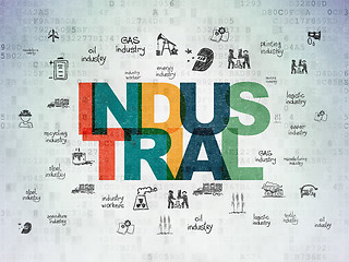 Image showing Manufacuring concept: Industrial on Digital Paper background