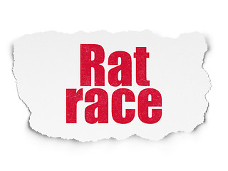 Image showing Business concept: Rat Race on Torn Paper background