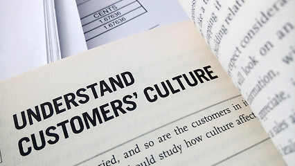 Image showing Understand customer culture word on the book 