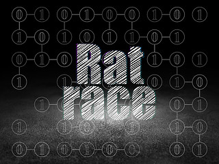 Image showing Business concept: Rat Race in grunge dark room