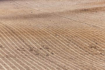Image showing plowed agricultural field  