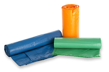 Image showing Rolls of trash bags