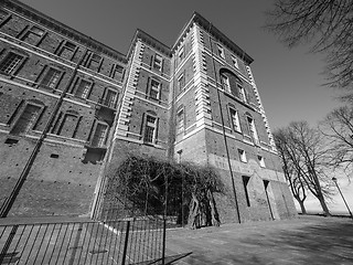 Image showing Rivoli Castle in Rivoli in black_and_white