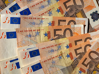 Image showing Fifty Euro notes