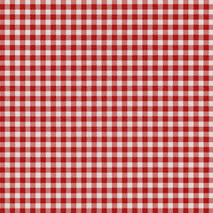 Image showing Red checkered fabric texture background