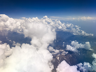 Image showing Clouds on Alps