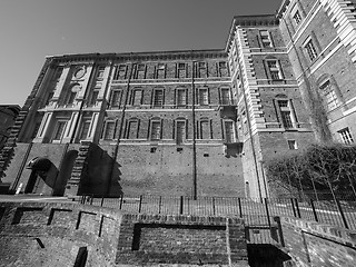 Image showing Rivoli Castle in Rivoli in black_and_white