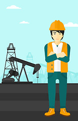 Image showing Cnfident oil worker.