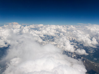 Image showing Clouds on Alps