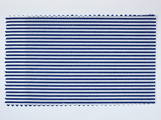 Image showing Blue Striped fabric sample