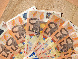 Image showing Fifty Euro notes