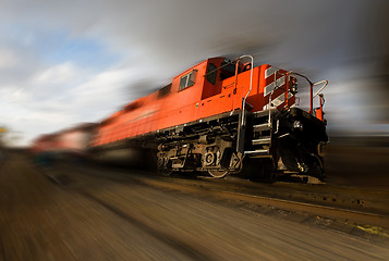 Image showing Speeding locomotive