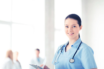 Image showing female doctor or nurse in hospital