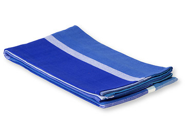 Image showing Blue tablecloth
