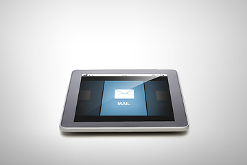 Image showing close up of tablet pc computer with blank screen