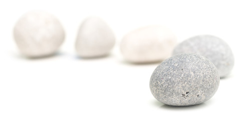 Image showing round stones on white