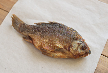 Image showing fried fish on paper