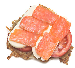 Image showing sandwich with red fish