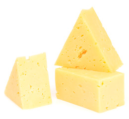 Image showing cheese cubes on white