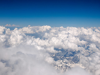 Image showing Clouds on Alps