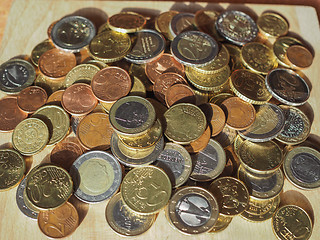 Image showing Many Euro coins