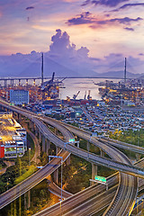 Image showing Hong Kong Stonecutters\' Bridge