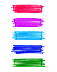 Image showing Set of abstract color elements