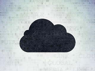 Image showing Cloud networking concept: Cloud on Digital Paper background