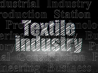 Image showing Industry concept: Textile Industry in grunge dark room