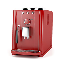 Image showing Red coffee machine