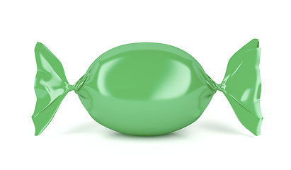 Image showing Green wrapped hard candy