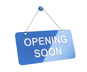 Image showing Opening soon signboard