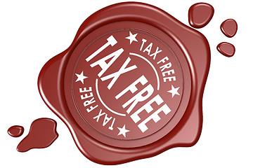 Image showing Tax free label seal isolated