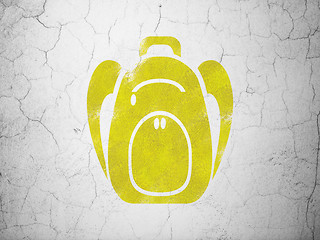 Image showing Education concept: Backpack on wall background