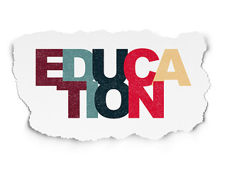 Image showing Education concept: Education on Torn Paper background