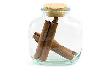 Image showing cinnamon bark in the bottle
