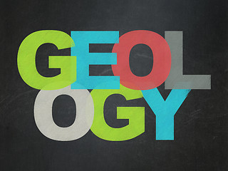 Image showing Studying concept: Geology on School Board background