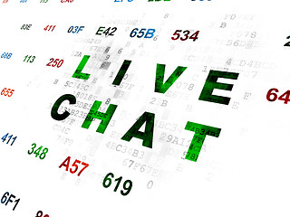 Image showing Web design concept: Live Chat on Digital background