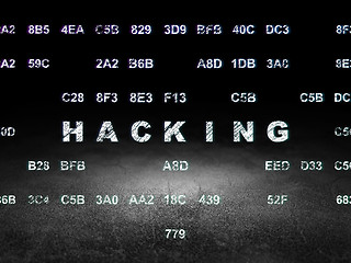 Image showing Security concept: Hacking in grunge dark room