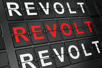 Image showing Political concept: Revolt on airport board background