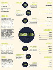 Image showing Simplistic resume cv template with dots