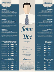 Image showing Modern resume cv template in blue