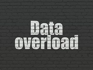 Image showing Information concept: Data Overload on wall background