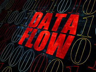 Image showing Information concept: Data Flow on Digital background