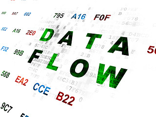 Image showing Data concept: Data Flow on Digital background