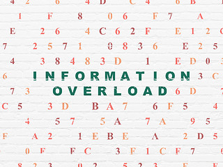 Image showing Information concept: Information Overload on wall background